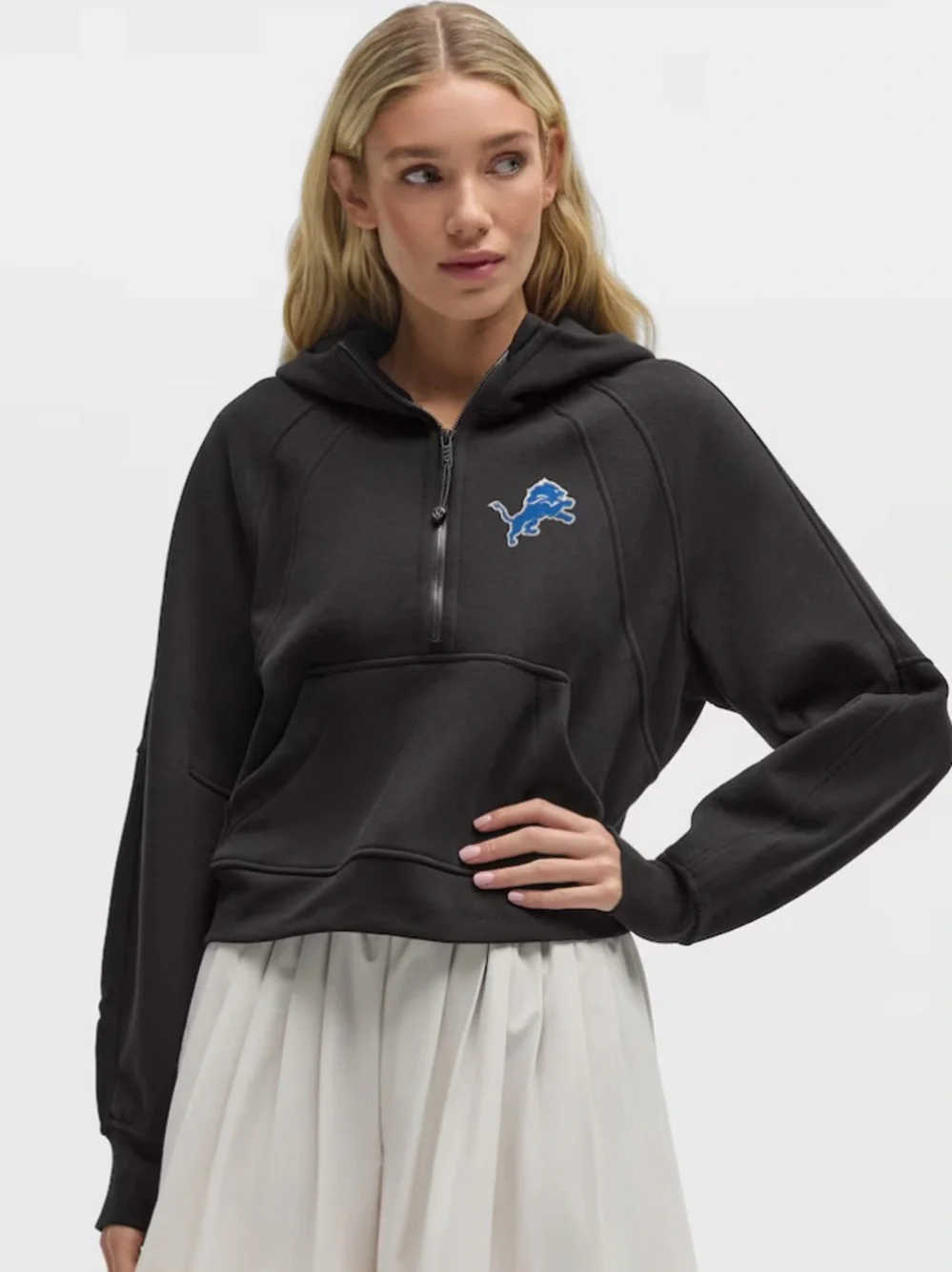 NWT LULULEMON x NFL DETROIT LIONS OVERSIZED SCUBA HALF ZIP HOODIE